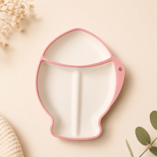 Fish plate , pink color Beblora Silicone Fish Plate