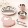 beblora_feeding_set_1200x1200_200-300kb Lavender stainless steel baby feeding set with plate bowl cup bib spoon and fork