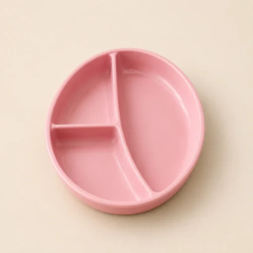 Baby Divided Feeding Plate – Pink