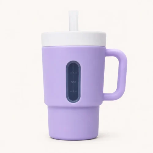 Silicone Baby Sippy Mug with Straw