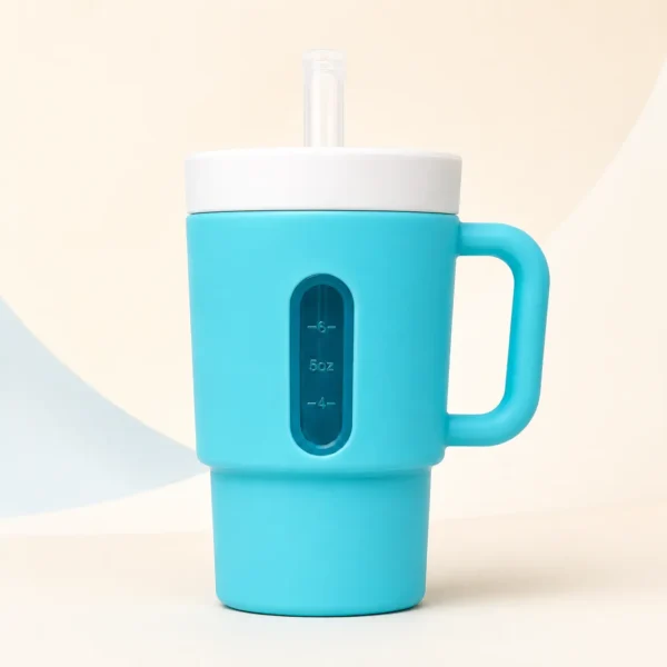 Silicone Baby Sippy Mug with Straw Silicone Baby Sippy Mug with Straw