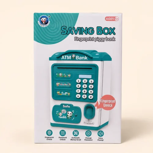 Kids ATM Saving Box with Fingerprint Unlock